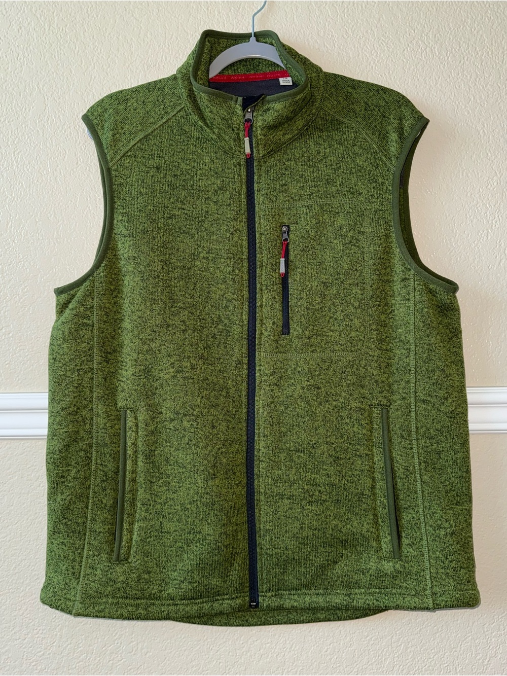 LIKE NEW Orvis Green Marled Vest Full Zip Outdoors Men’s Large